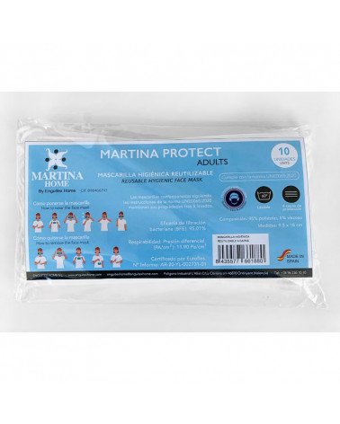 Mascarilla Higiénica Reutilizable Pack 10, 4 capas