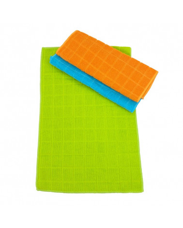 Set de 3 paños de cocina para superficies delicadas.