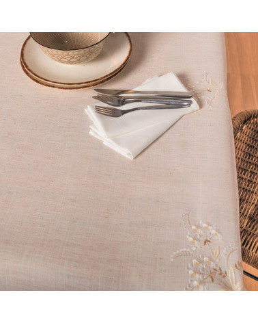 Mantel Bordado Ramo beige