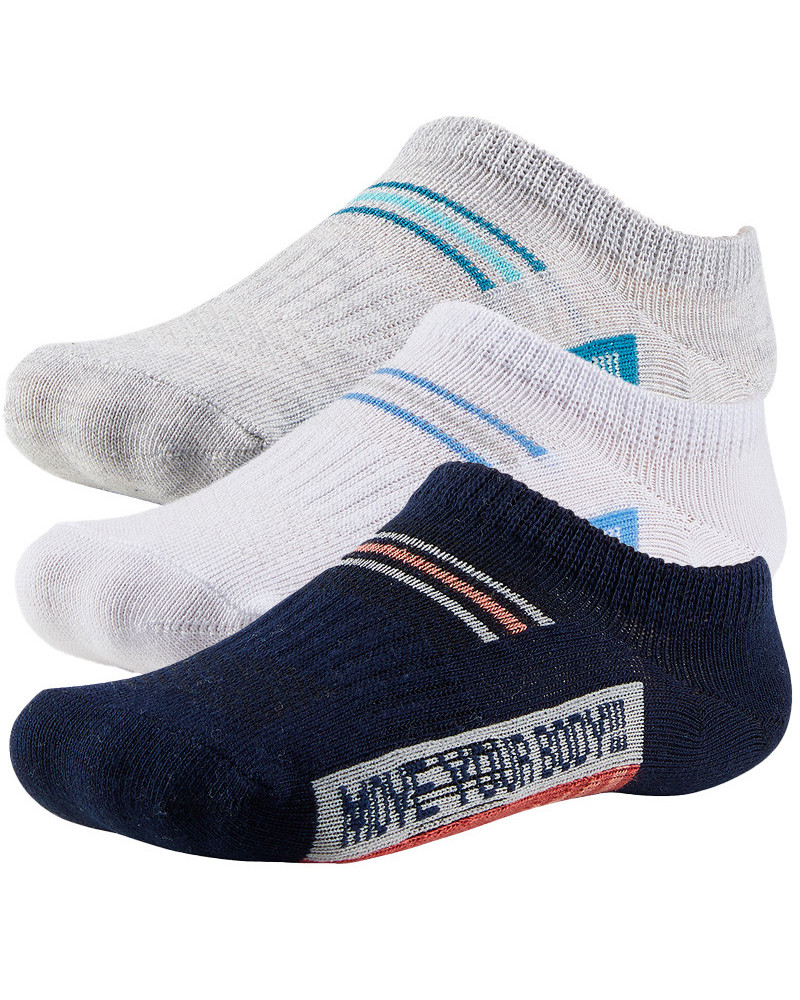 Pinky Sport Infantil Invisible Fantasía Pack 3 blanco, gris, azul