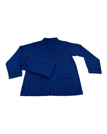 Pijama Tela Caballero Abierto Manga Larga Juan azul