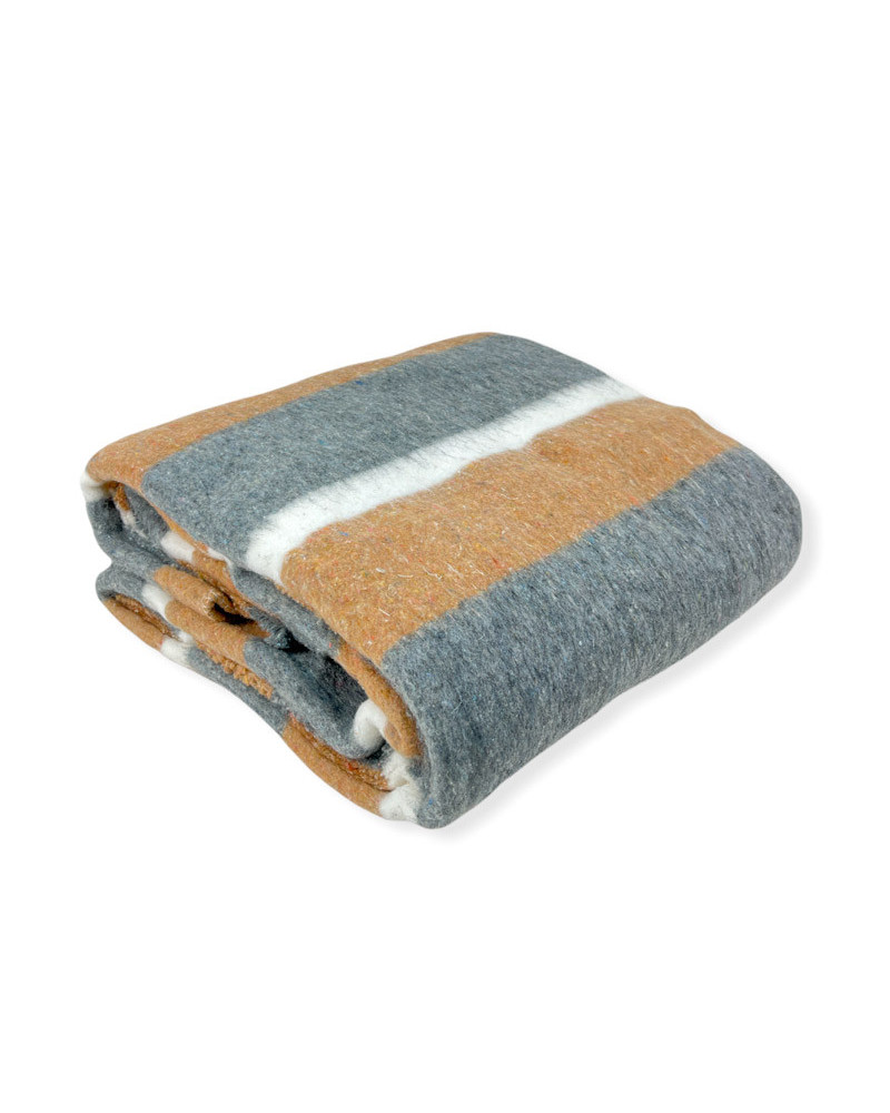 Manta Multiusos Pelo Reciclado Rayas Barata Color Gris Medidas 160x220cm