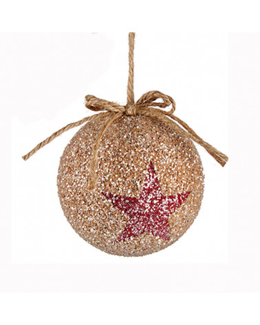 Juego 2 Bolas 10 Cm Árbol Navidad Estrella dorada