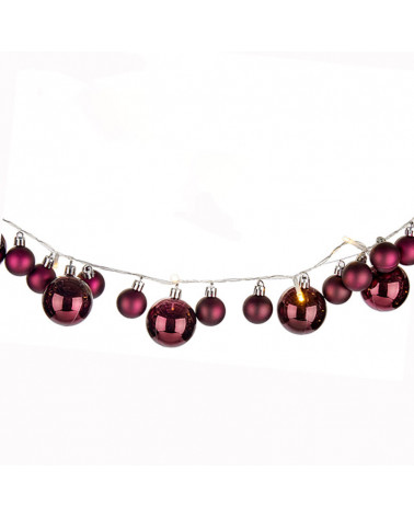 Guirnalda 93 Bolas Pvc Con Led morada