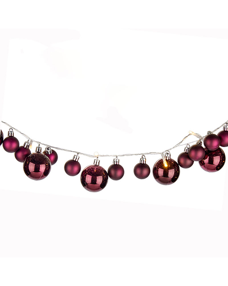 Guirnalda 93 Bolas Pvc Con Led morada