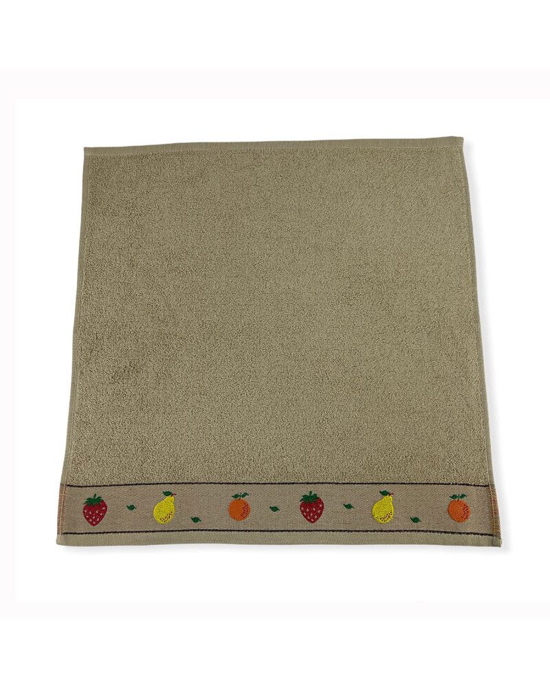 Paño Cocina 100% Algodón Rizo 500 gr/m2 Frutas beige