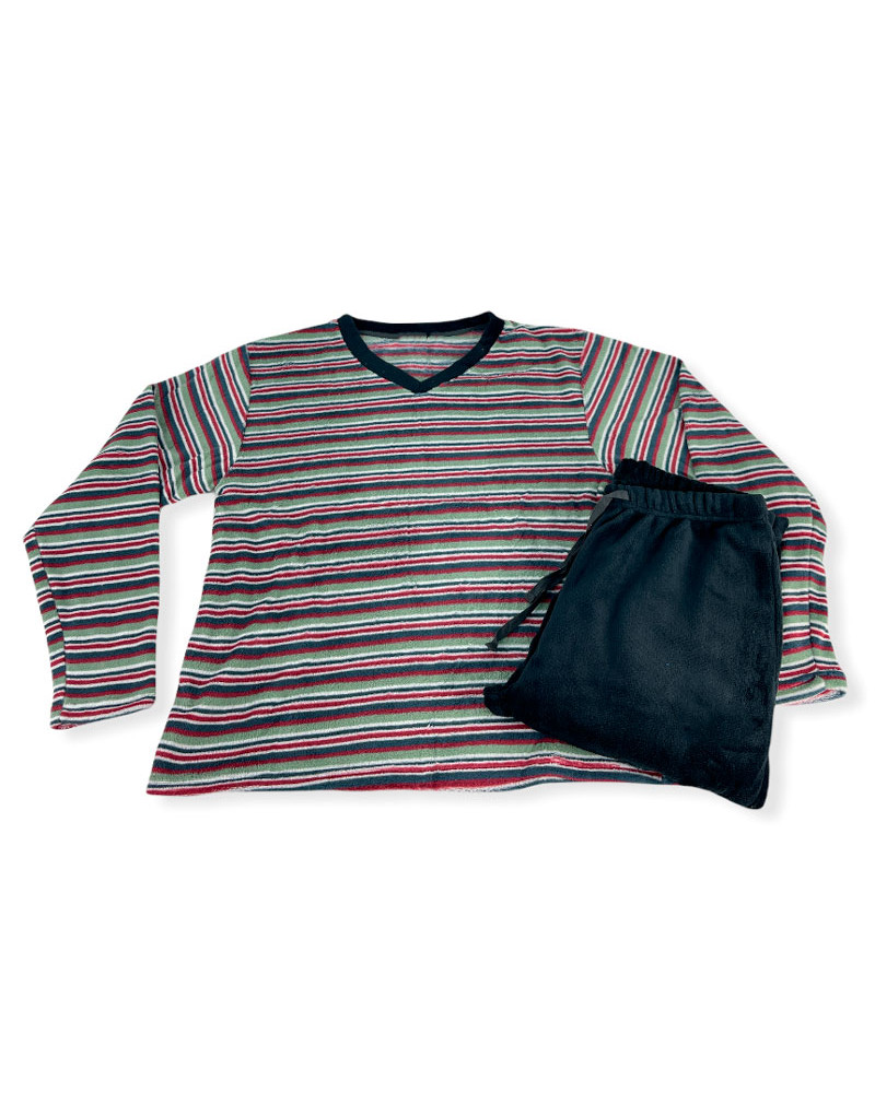 Pijama Caballero Invierno Coralina Nacho gris