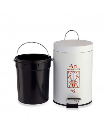 Papelera Art Nouveau 3l  blanco