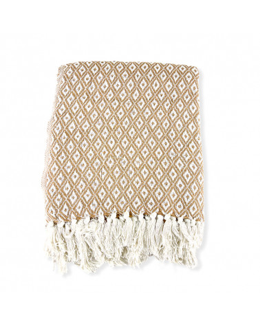 Foulard Multiusos Algodón Flecos Étnica Rombo