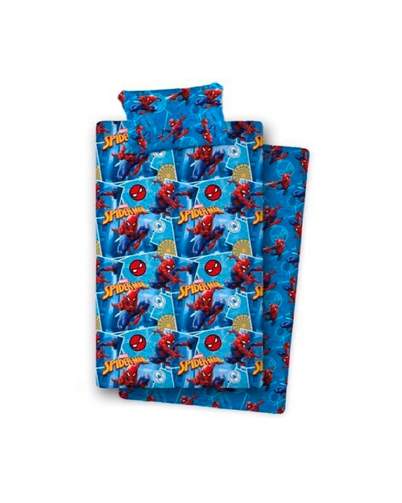 Juego Sábanas 3 piezas Spiderman Algodón azul