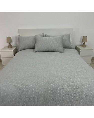 Colcha Piqué Verano Elsa gris