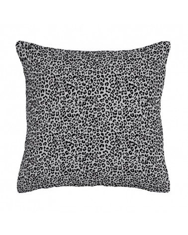 Funda Cojín Loneta Animales Leopardo gris