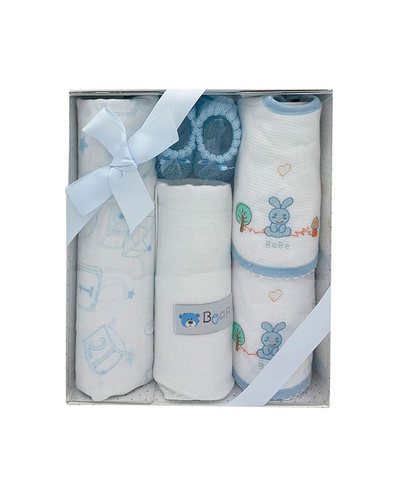 Set Regalo Bebé 5 Piezas Algodón L A Precio Barato Color Azul - Foto 5