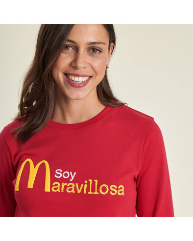 Pijama Mujer Invierno Algodón MuyDeMi Maravillosa rojo