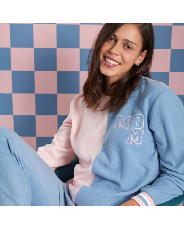 Pijama Mujer Invierno MuyDeMi Polar Estudiante rosa