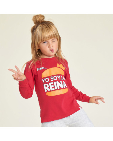 Pijama Niña Invierno Algodón MuyDeMi Reina rojo
