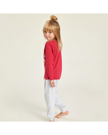 Pijama Niña Invierno Algodón MuyDeMi Reina rojo