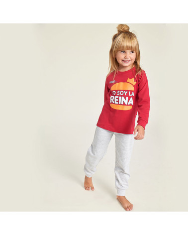 Pijama Niña Invierno Algodón MuyDeMi Reina rojo