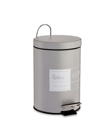 Papelera Acero Beauty 3l gris