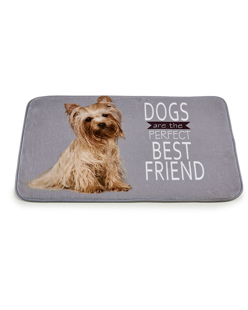 Alfombra Cuna Rectangular Perrito gris