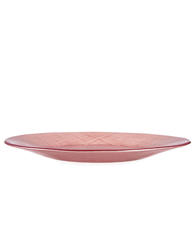 Plato de Vidrio París rosa pastel
