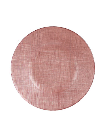 Plato de Vidrio París rosa pastel