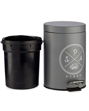 Papelera Acero Spa 3l gris