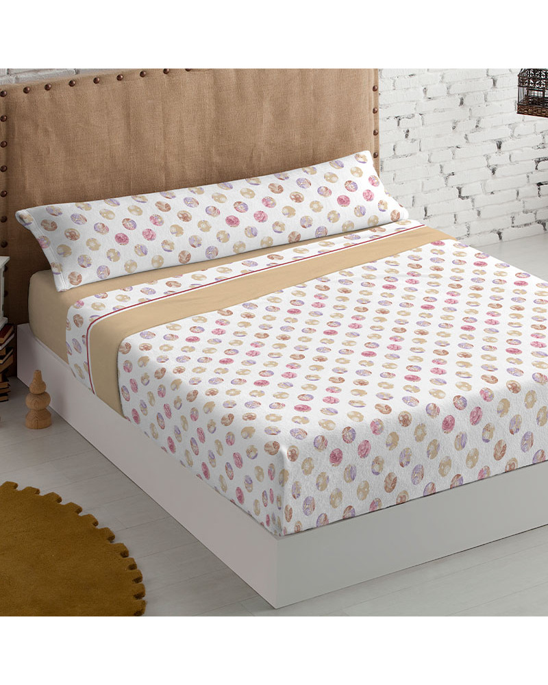Juego Sábanas Invierno 3 piezas Coralina Sonja beige