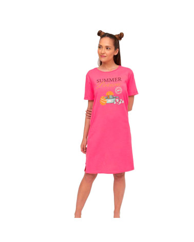 Camisón Verano Mujer Estampado Exprimidor MuyDemi fucsia