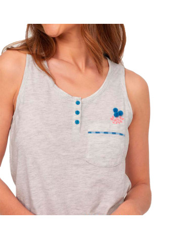 Pijama Mujer Algodón Verano Ramo MuyDemi azul