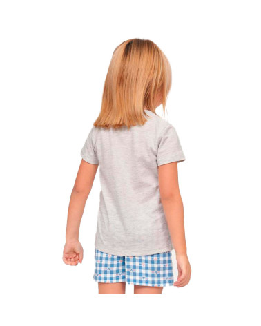 Pijama Niña Algodón Verano Day MuyDemi azul