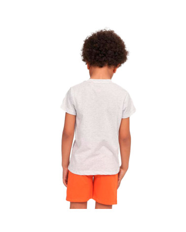 Pijama Niño Algodón Verano Zapatillas MuyDemi rojo