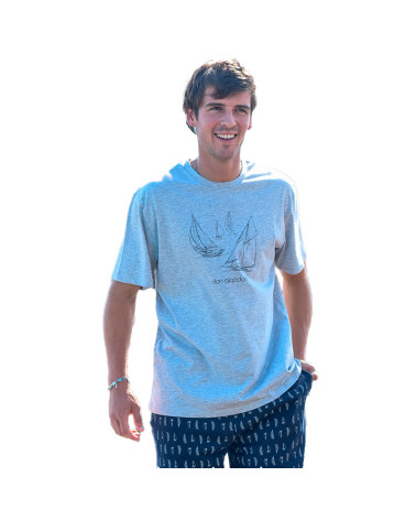 Pijama Hombre Verano  23302 Don Algodón gris
