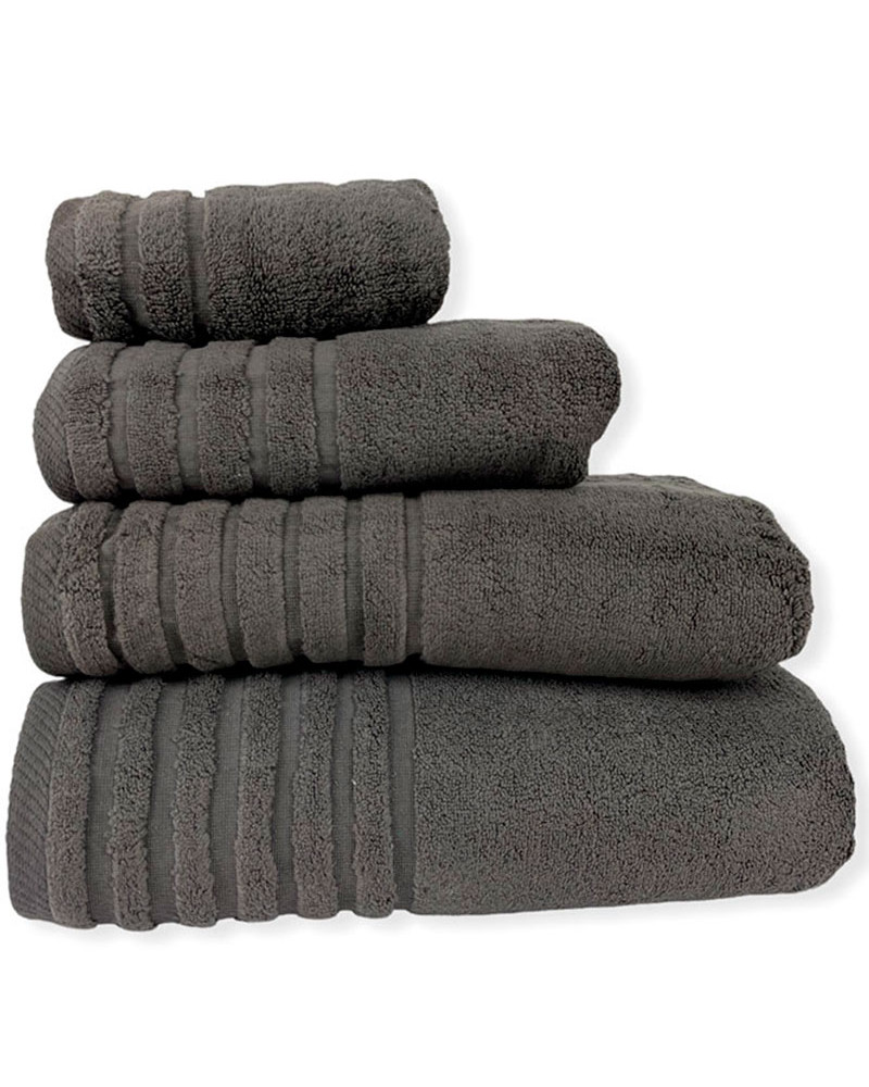 Pack De 4 Toallas De Rizo Profesional 100% Algodón - 50x90 Cm, 400 G/m², Color Negro Para Peluquerías Y Spas
