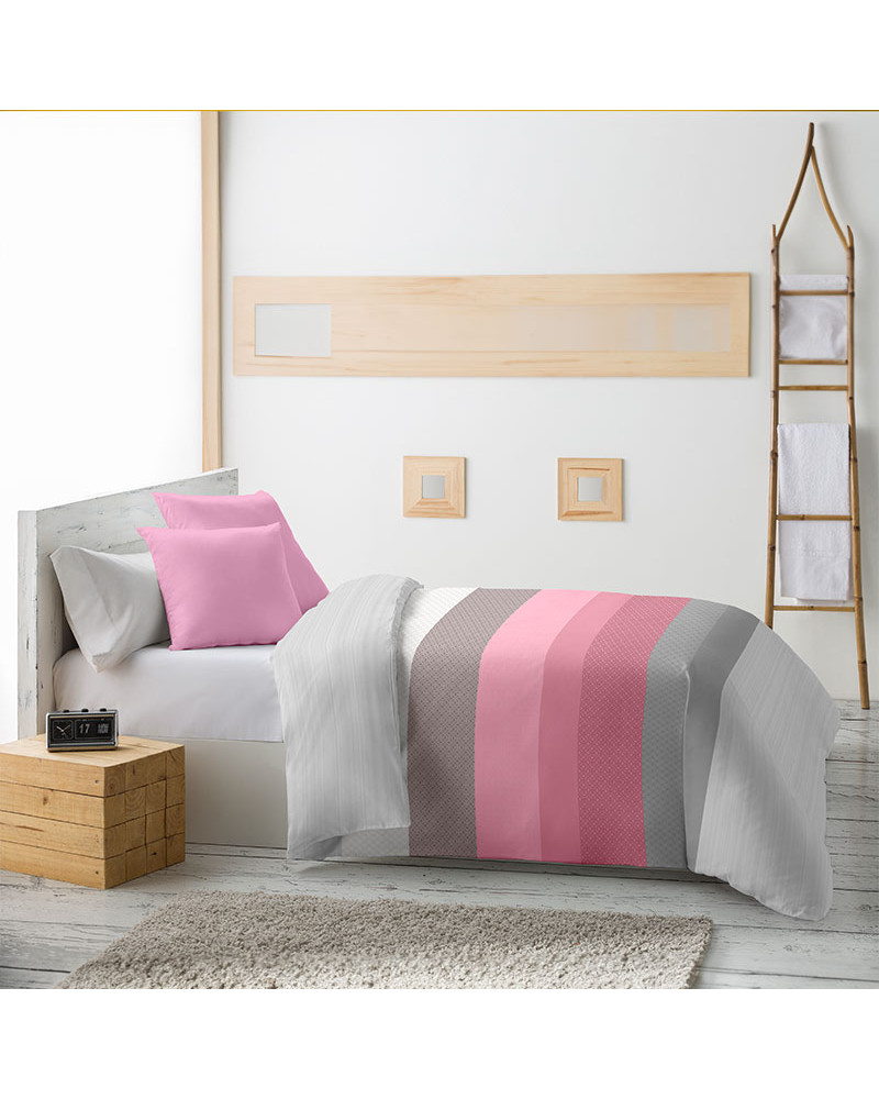 Edredón Invierno Reversible 350g Estampado Anubis rosa