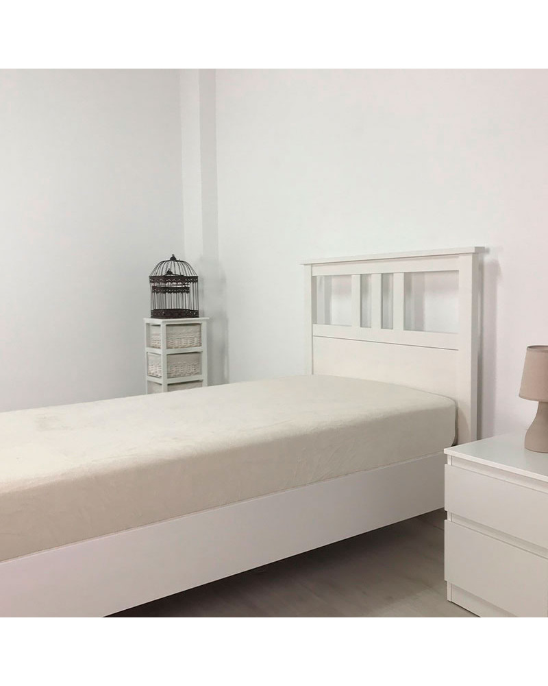 Sábana Bajera Invierno Ajustable Coralina beige