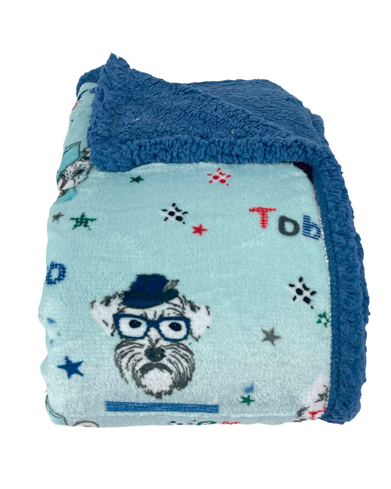 Manta Multiusos Sedalina Borreguillo Infantil Perritos azul