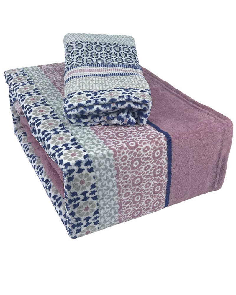 Juego Sábanas Invierno 3/4 piezas Coralina Kalma rosa