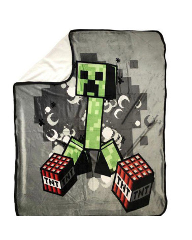 Manta Sedalina Sherpa Minecraft gris