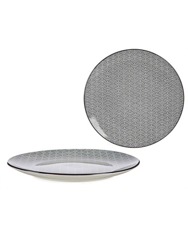 Plato Porcelana Ondas postre
