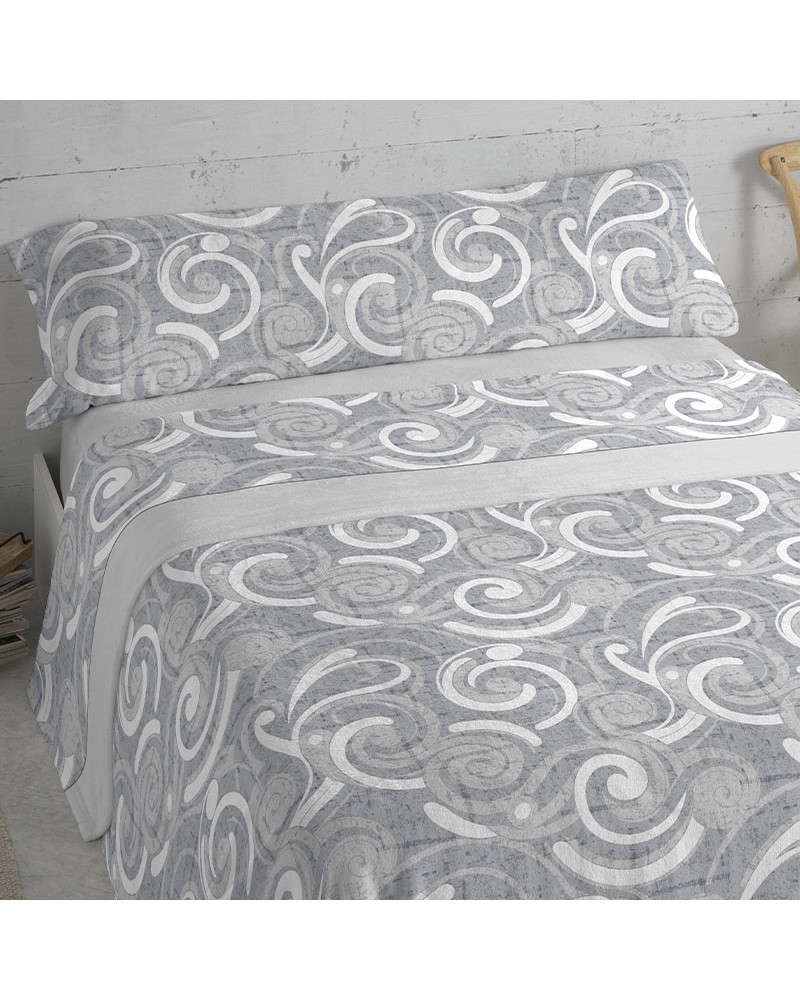 Juego Sábanas Alorie Invierno 3/4 piezas Coralina 220 gris
