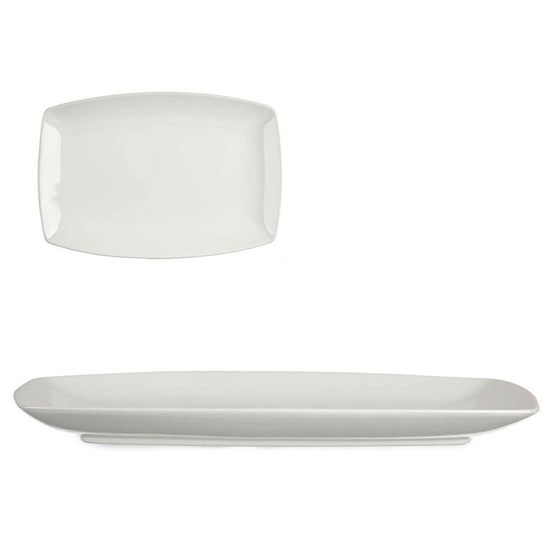 Plato Porcelana Rectangular Clásico 35cm hostelería barato