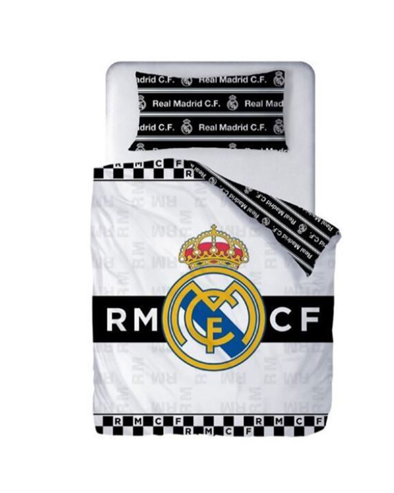Juego De Funda Nórdica Real Madrid - 2 Piezas (150x230cm + Almohada)