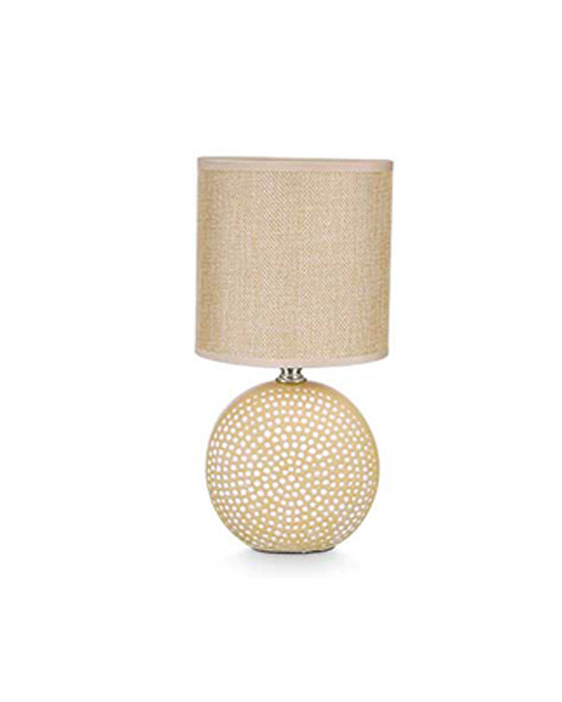 Lámpara Cerámica Puntos beige