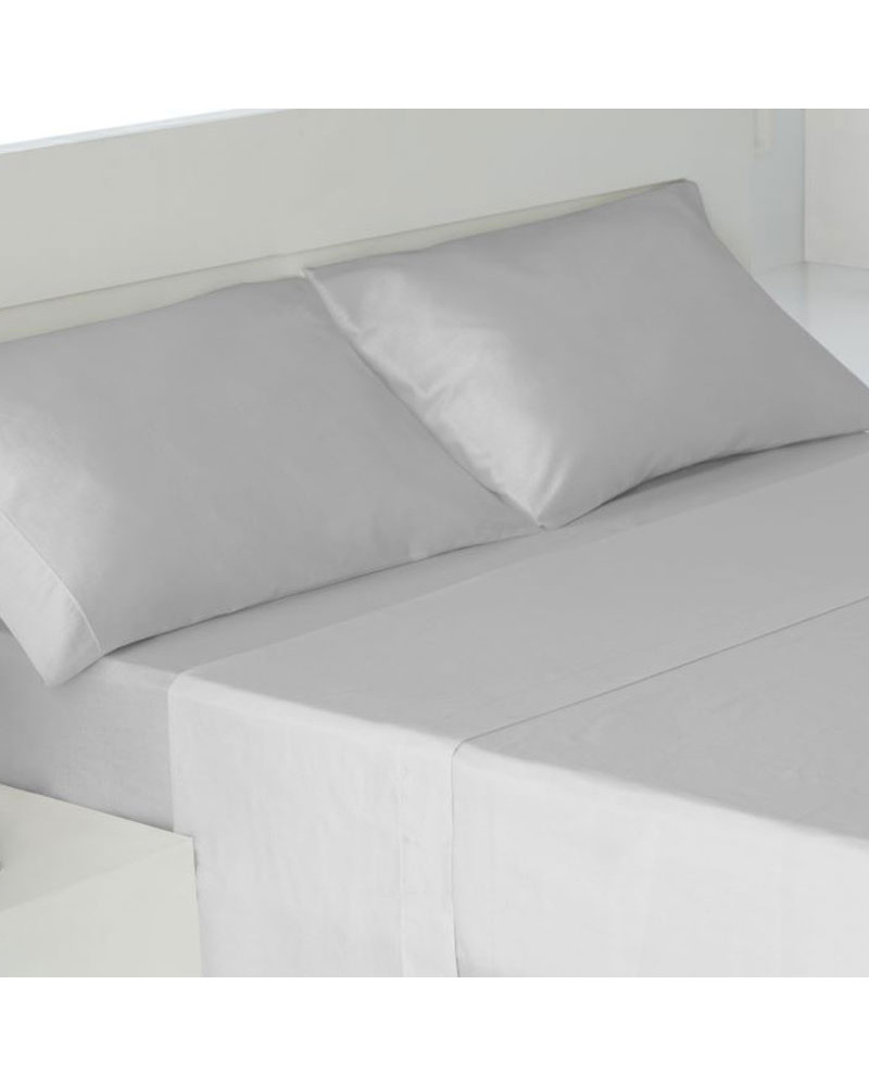 Juego Sábanas 100% algodón 145 Hilos 30 cm gris