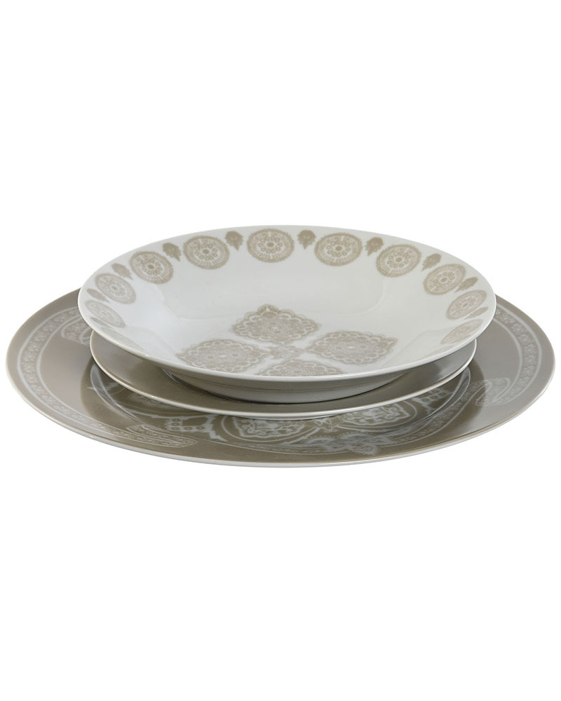 Vajilla Porcelana 18 Piezas Delhi a precio barato