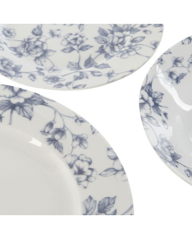 Vajilla Porcelana 18 Piezas Flores a precio barato
