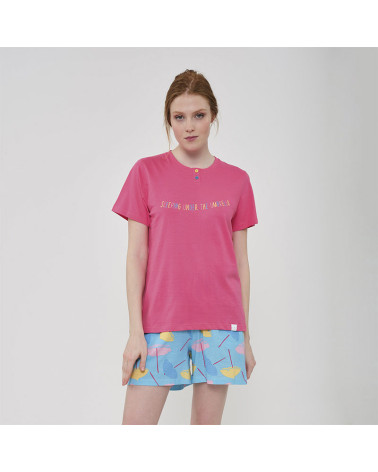 Pijama Mujer Algodón Verano Sombrillas MuyDemi a precio barato