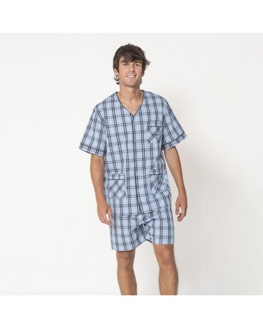 Pijama Tela Caballero Abierto Verano Paco Don Algodón barato