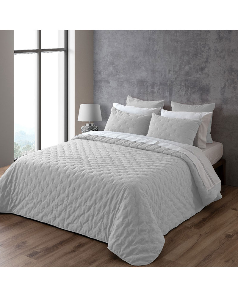 Colcha Verano Enrugado Funda de Cojín a precio barato Color Gris